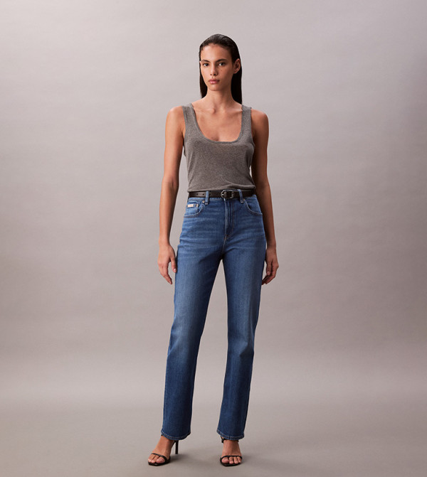 Faded Straight Fit Jeans