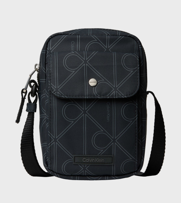 Logo Printed Emblem Sling Bag
