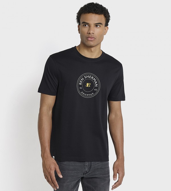 Printed Crew Neck Cotton T-Shirt