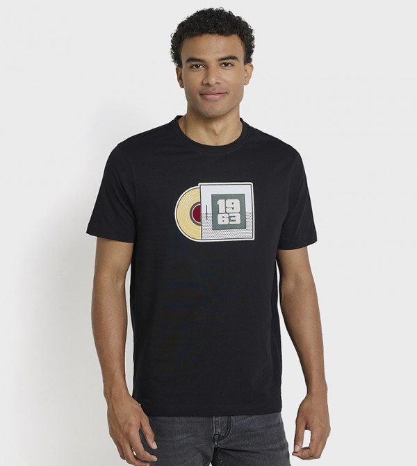 Printed Crew Neck Cotton T-Shirt