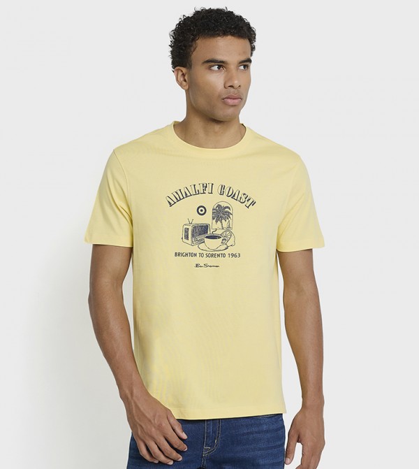 Printed Crew Neck Cotton T-Shirt