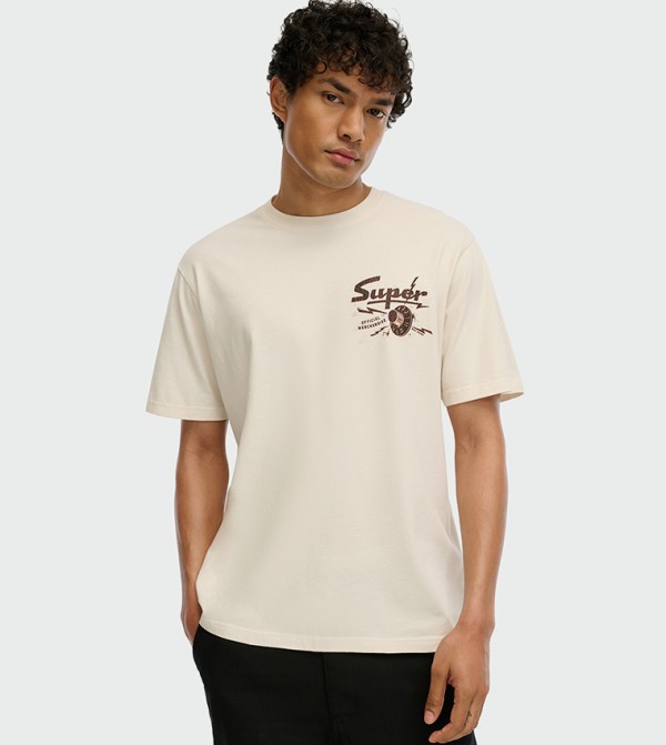 Logo Printed Crew Neck T-Shirt