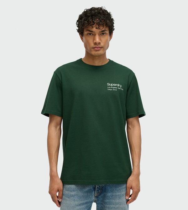 Logo Printed Crew Neck T-Shirt