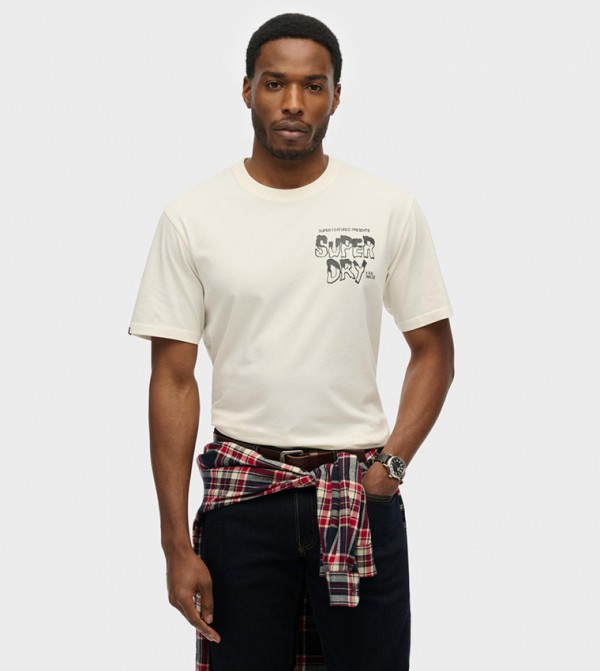Printed Crew Neck Loose Fit T-Shirt