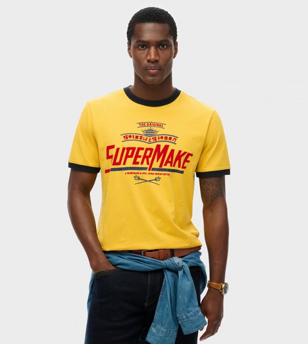 Printed Crew Neck Relaxed Fit T-Shirt