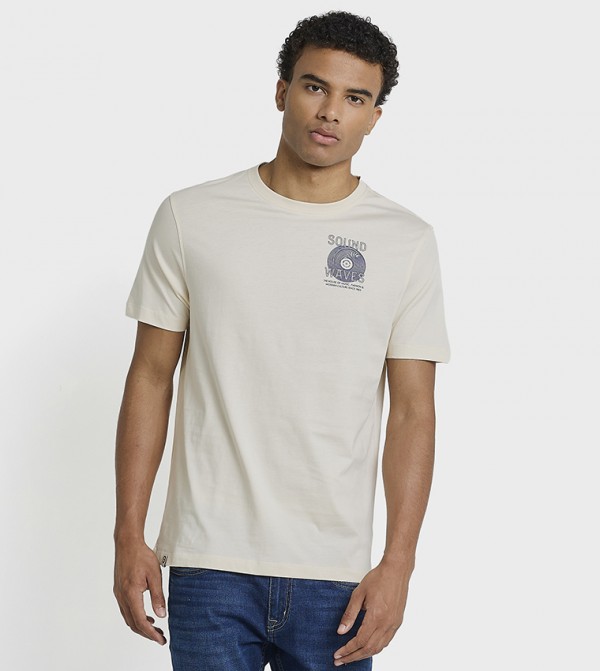 Printed Crew Neck Cotton T-Shirt