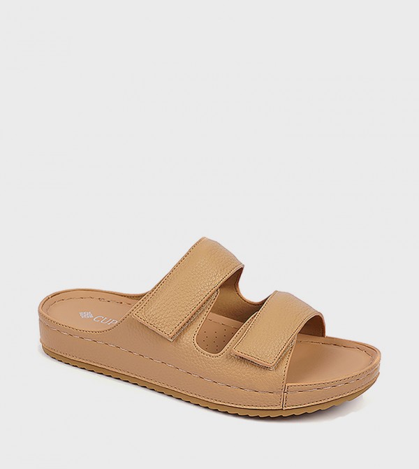Textured Open Toe Comfort Sandals