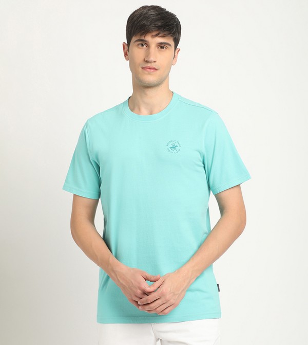 Logo Embroidered Crew Neck T-Shirt