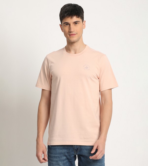 Logo Embroidered Crew Neck T-Shirt