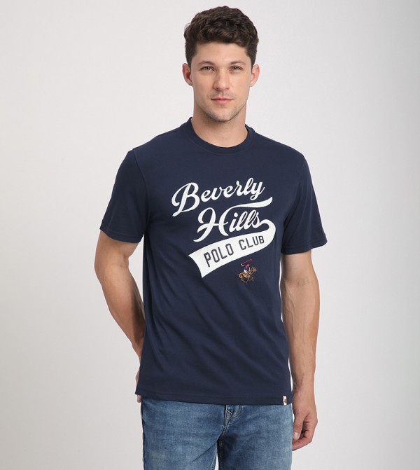 Logo Embroidered Crew Neck T-Shirt