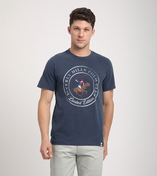 Logo Embroidered Crew Neck T-Shirt