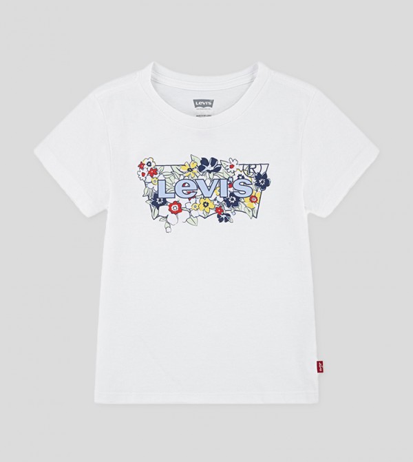 Batwing Logo Printed Crew Neck T-Shirt
