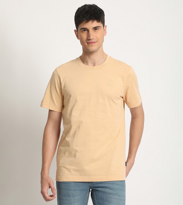 Logo Embroidered Crew Neck T-Shirt