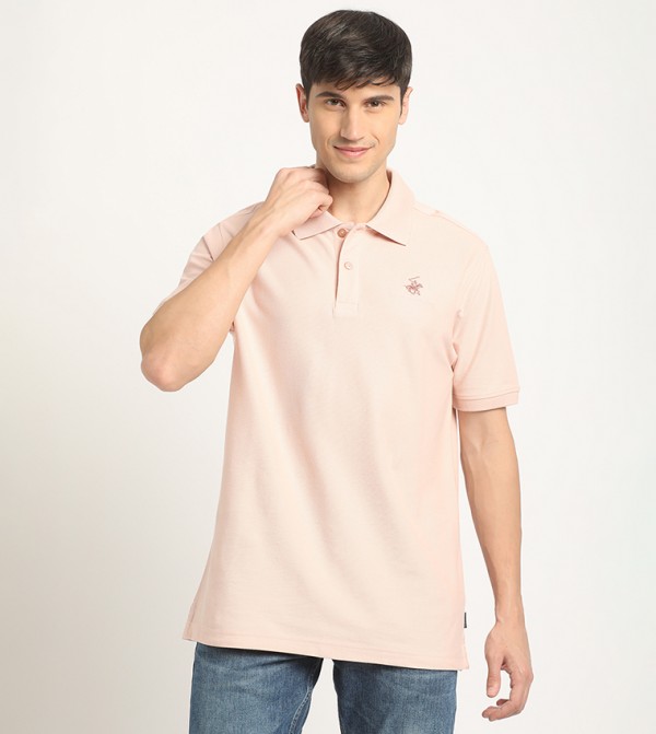 Logo Embroidered Short Sleeves Polo T-Shirt