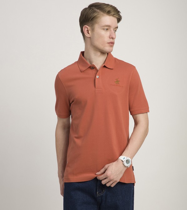 Logo Detail Short Sleeves Polo T-Shirt
