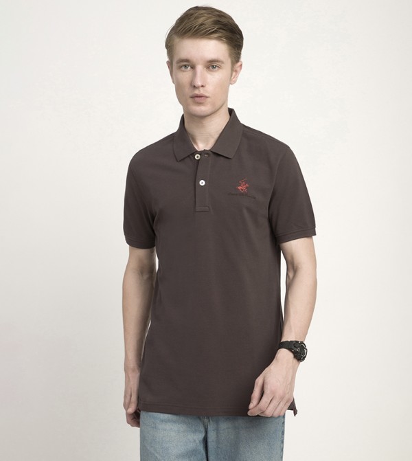Logo Embroidered Short Sleeves Polo T-Shirt