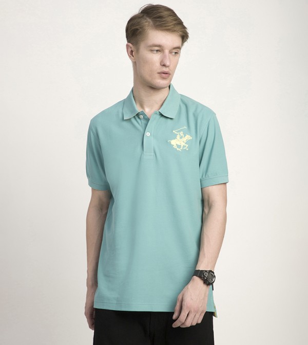 Logo Embroidered Short Sleeves Polo T-Shirt