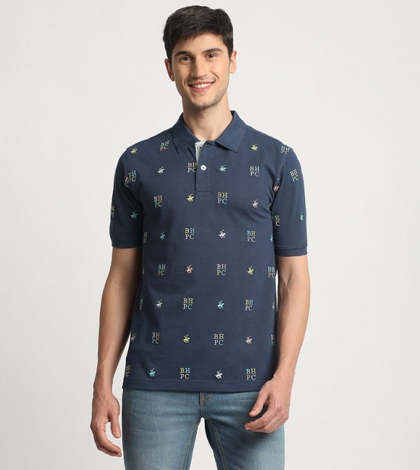 Logo Embroidered Short Sleeves Polo T-Shirt
