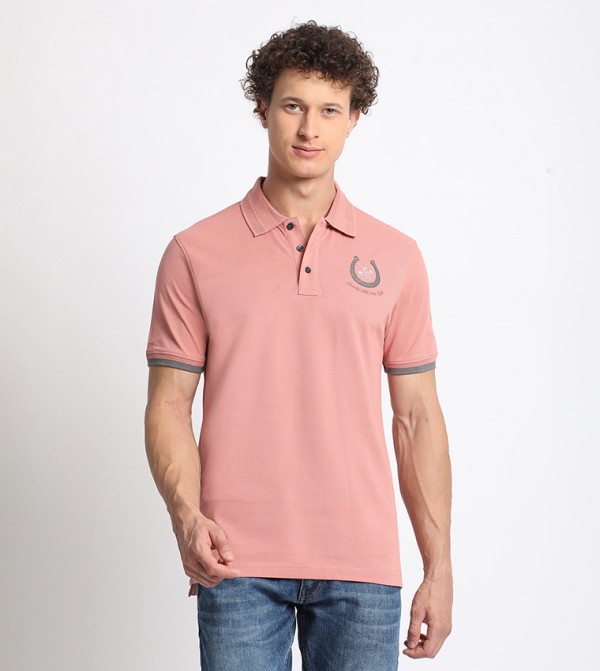 Logo Embroidered Short Sleeves Polo T-Shirt