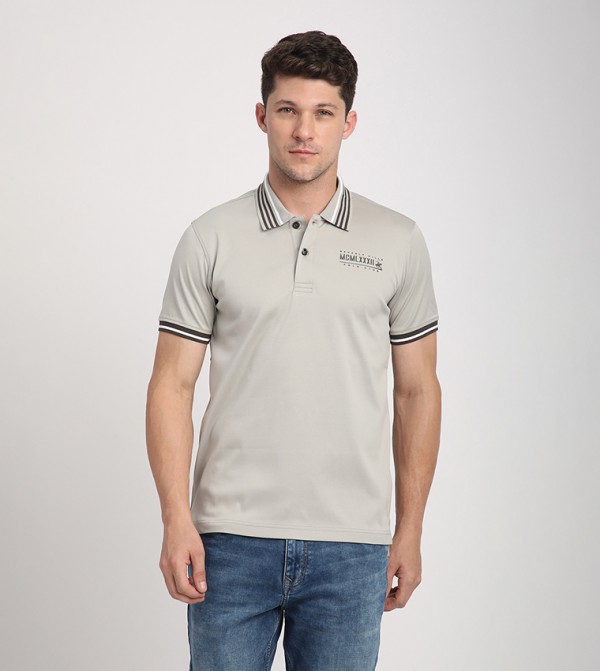 Logo Detail Contrast Trim Polo T-Shirt