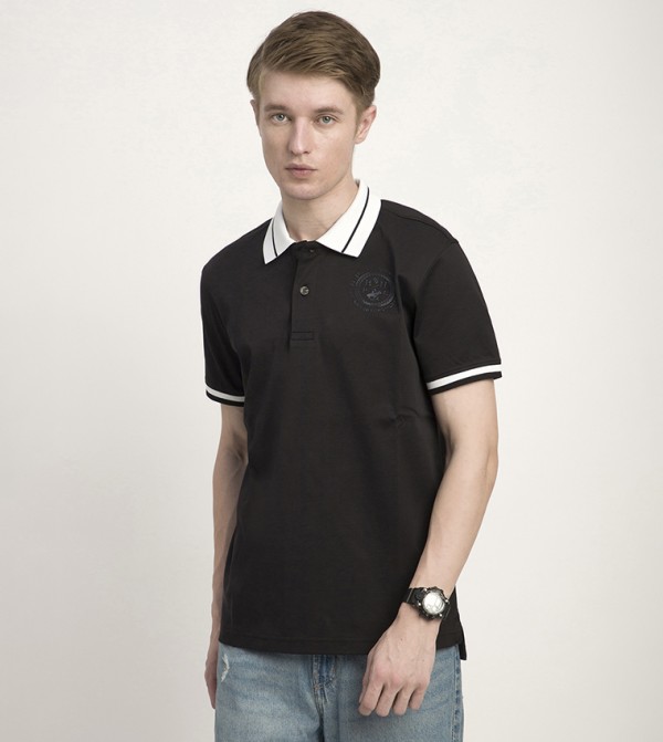 Logo Embroidered Short Sleeves Polo T-Shirt