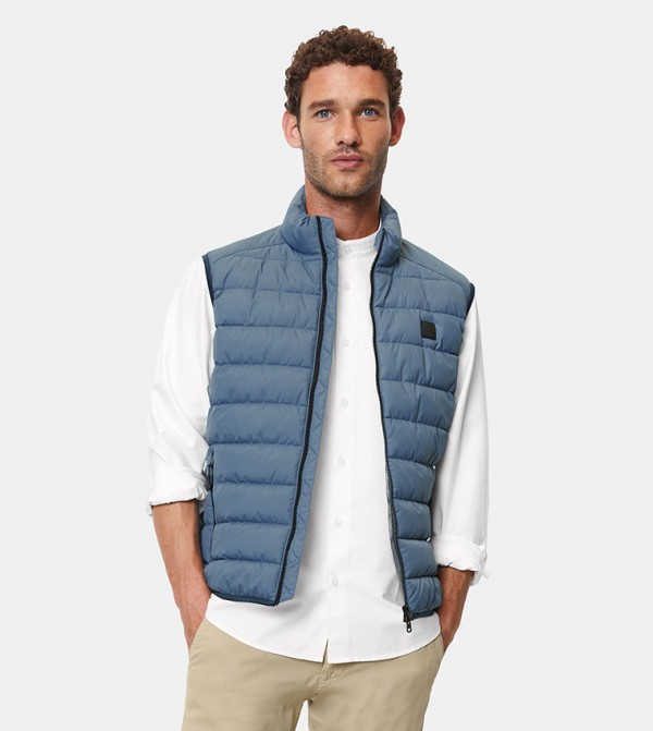 Logo Badge Zip-Through Gilet