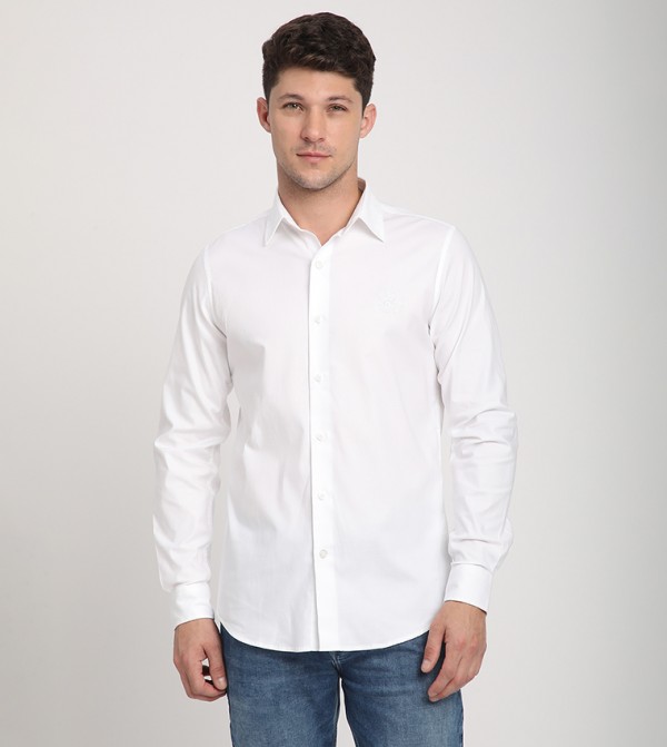 Logo Embroidered Long Sleeves Shirt
