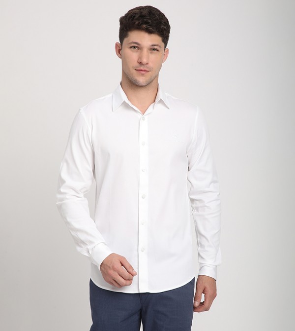 Logo Embroidered Long Sleeves Shirt