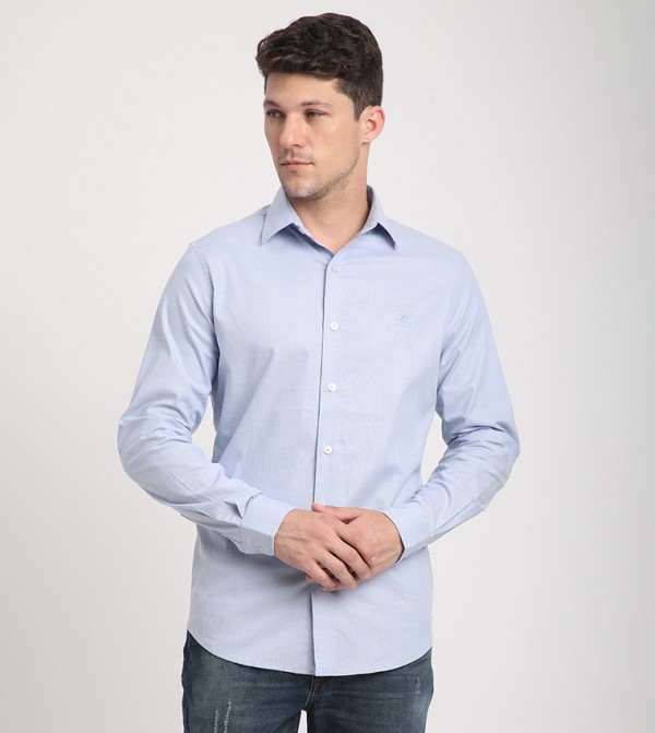Logo Embroidered Long Sleeves Shirt