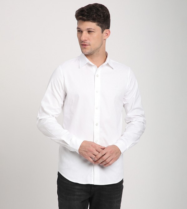 Logo Embroidered Long Sleeves Shirt