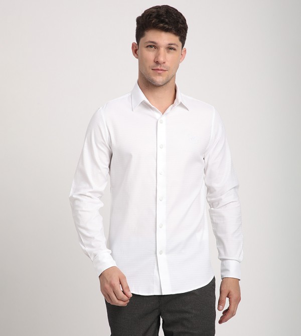 Logo Embroidered Long Sleeves Shirt