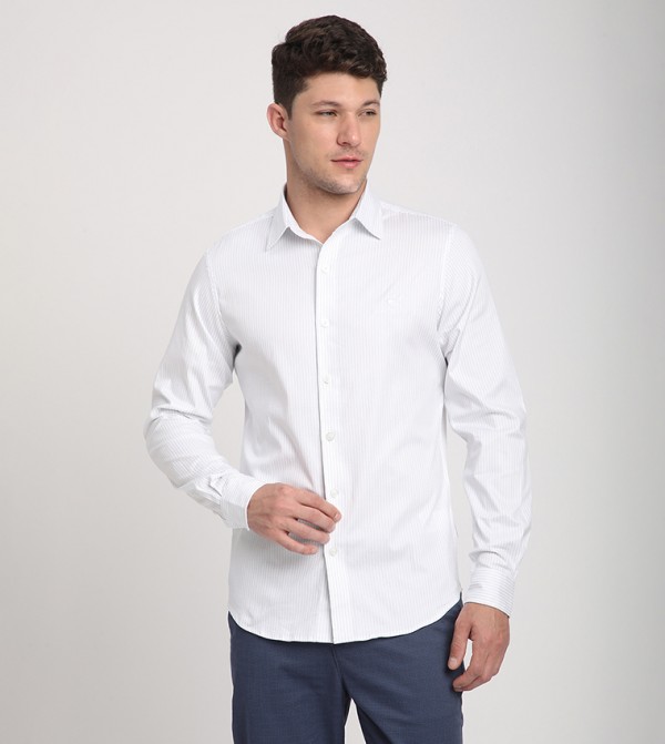Logo Embroidered Long Sleeves Shirt