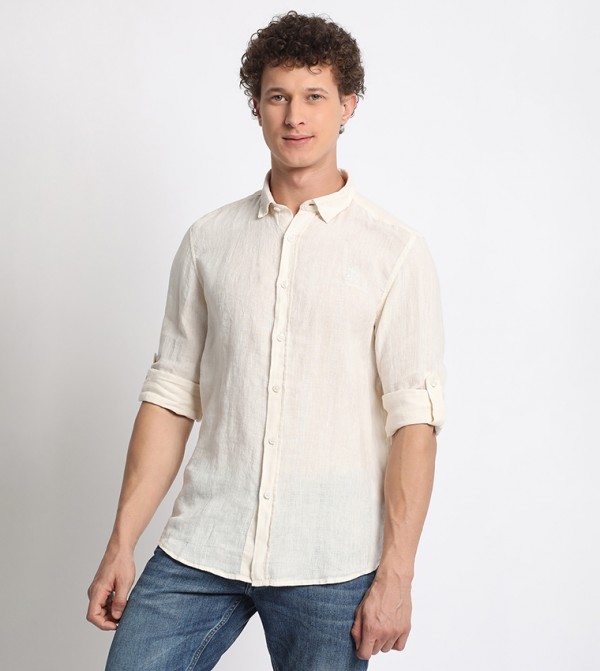 Logo Embroidered Long Sleeves Shirt