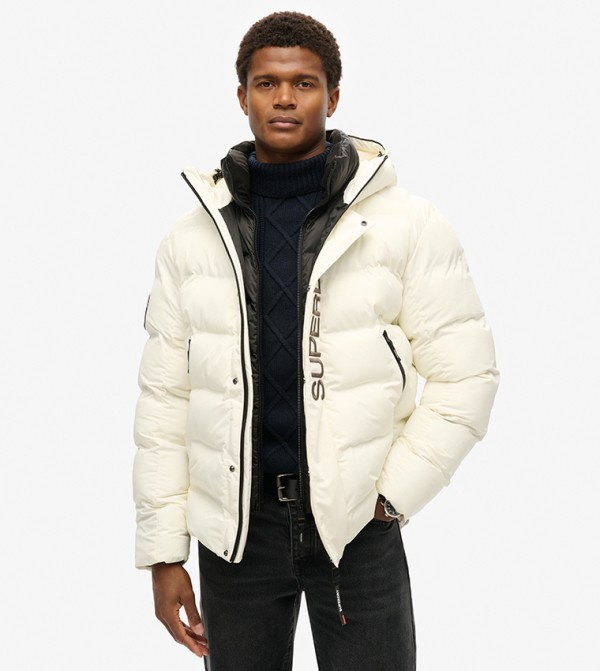 City Graphic Hooded Puffer Jacket