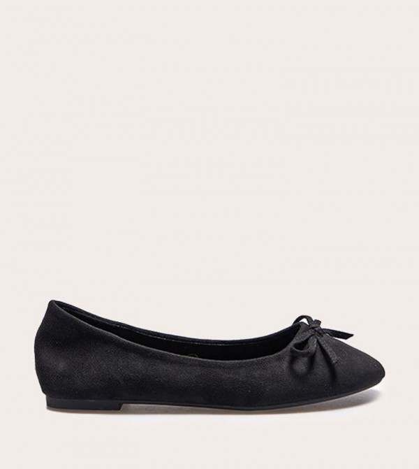 Bow Detail Almond Toe Ballerinas