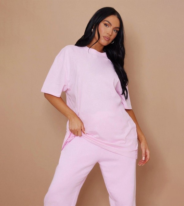 Solid Short Sleeves Oversized T-Shirt