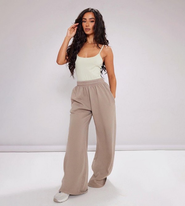 Petite Oversized Washed Wide Leg Sweatpants