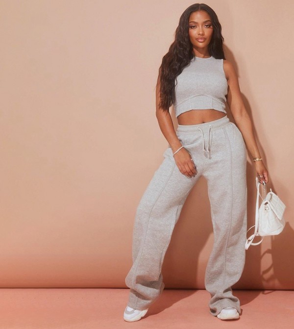 Shape Banded High Waist Wide Leg Sweatpants