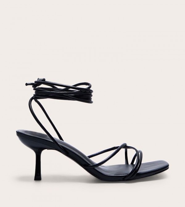 Strappy Lace Up Heel Sandals