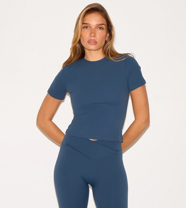 Ultimate Sculpt Longline Short Sleeves Crop Top