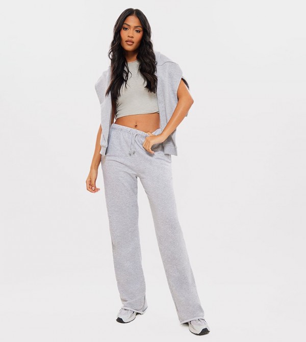 Tall Solid Raw Hem Sweatpants