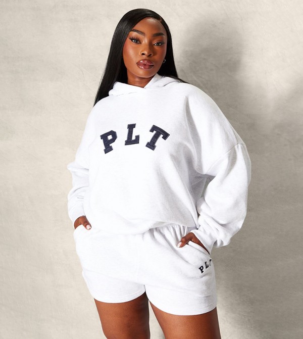Curve Logo Detail Oversized Hoodie