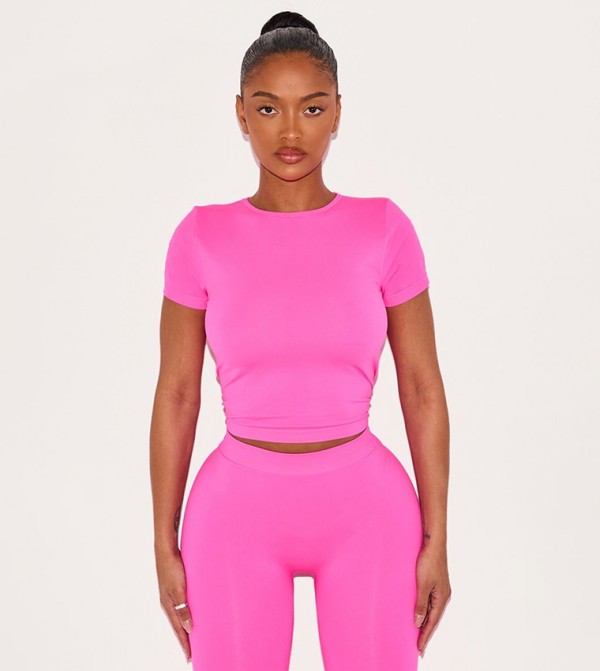 Shape Stretch Seamless Short Sleeves Crop Top