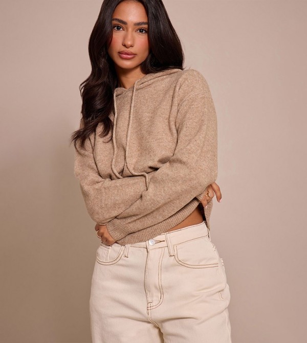 Petite Pebble Knitted Hoodie