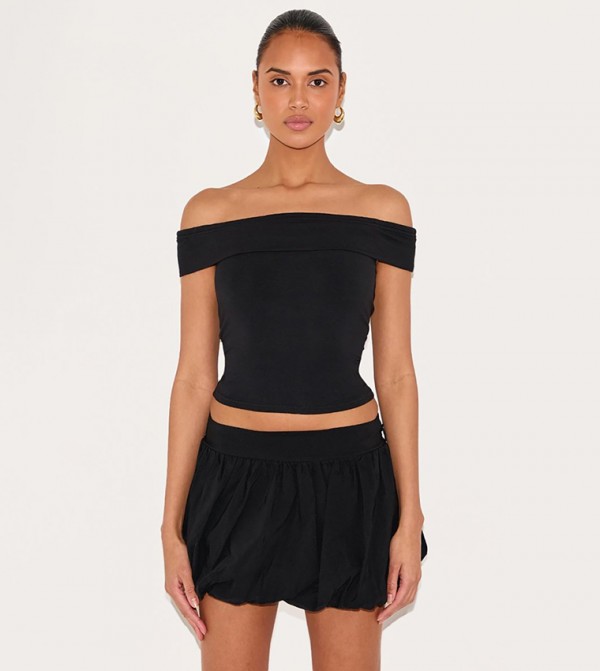 Modal Bardot Crop Top