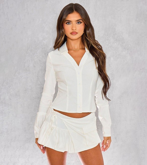 Woven Long Sleeves Cargo Shirt