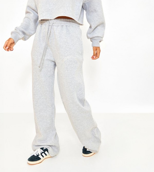 Tall Marl Drawstring Wide Leg Sweatpants