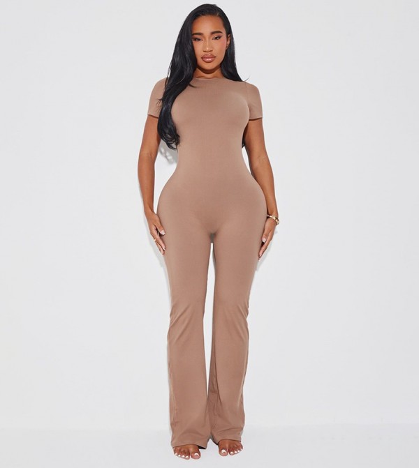 Shape Sculpted Short Sleeves Jumpsuit