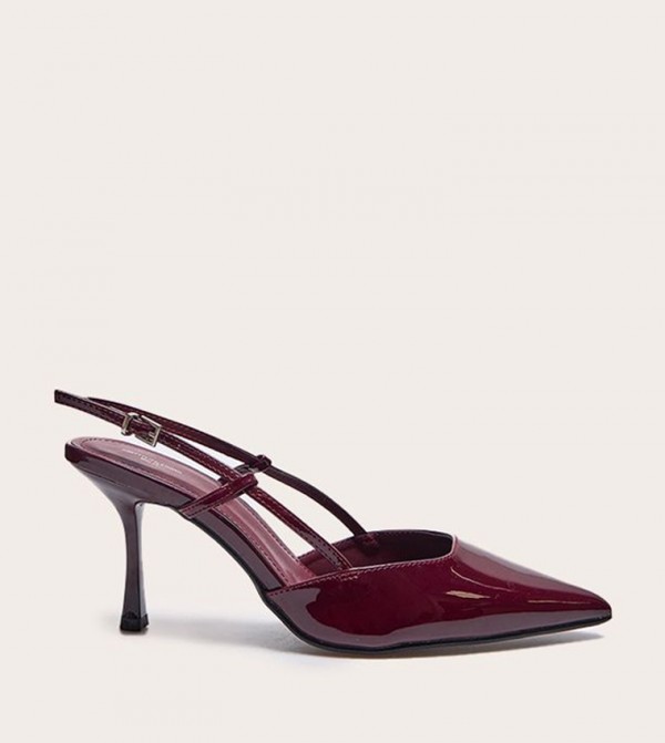 PU Pointed Toe Heel Pumps
