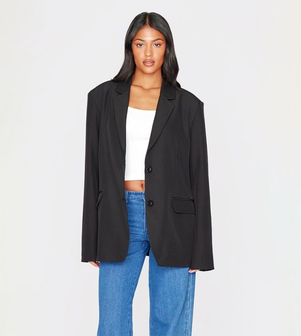 Tall Seam Detail Structured Oversized Blazer